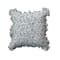 Hello Honey® 18" Blue & White Floral Accent Pillow with Ruffled Edges